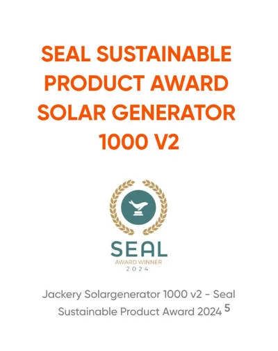 SEAL Sustainable Product Award – Jackery Solargenerator, FlexiSolar Partner